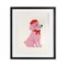 Stupell Industries French Poodle in Beret Framed Print Under Glass, design by Jessica Beck
